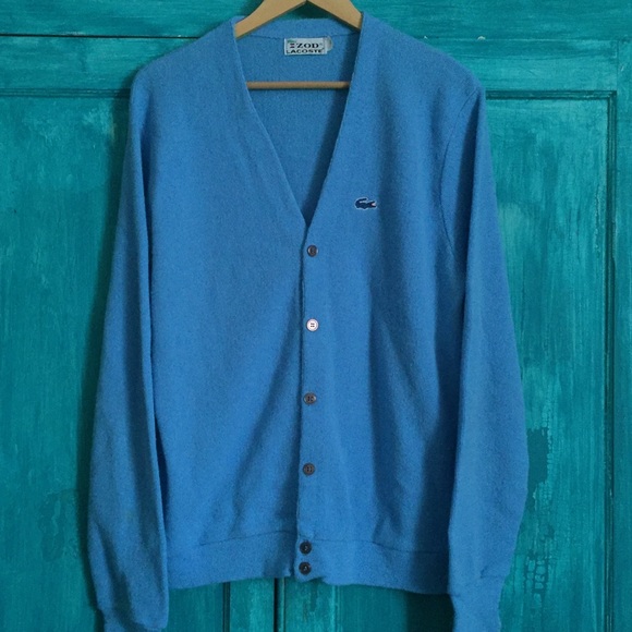 lacoste blue cardigan